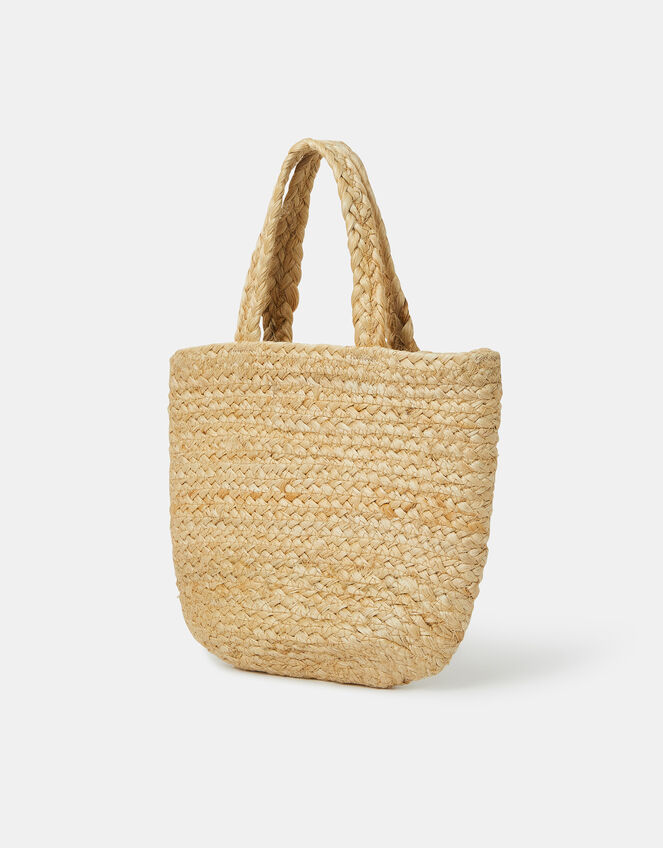 Embroidered Starfish Jute Tote Bag, , large