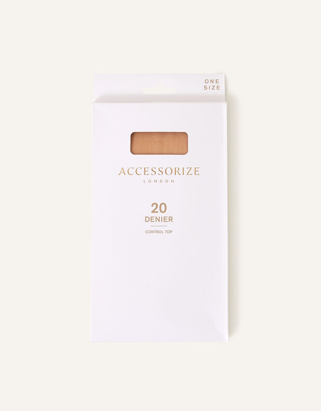 20 Denier Body Control Tights , Nude (NUDE), large