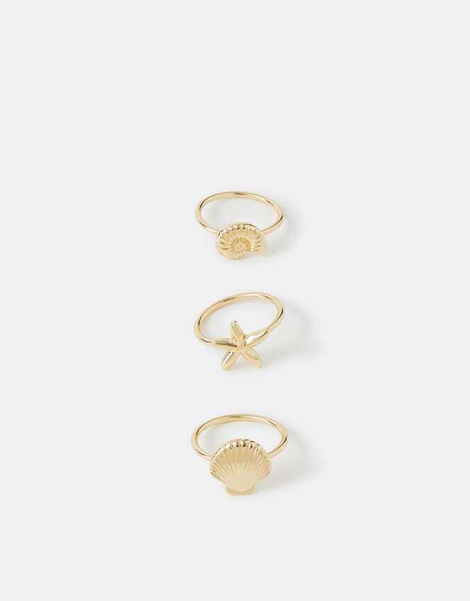 3-Pack Ocean Rings, Gold (GOLD), large