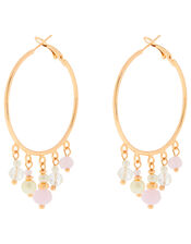 Charmy Beaded Hoop Earrings, , large