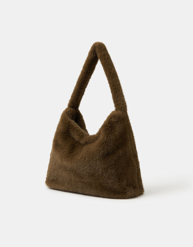 Faux Fur Shopper Bag, , large
