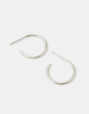 Sterling Silver Small Hoop Earrings, , large