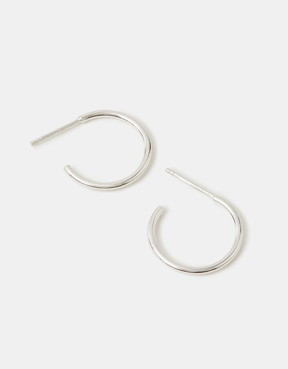 Sterling Silver Small Hoop Earrings, , large