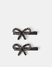 2-Pack Sparkle Bow Hair Clips, , large