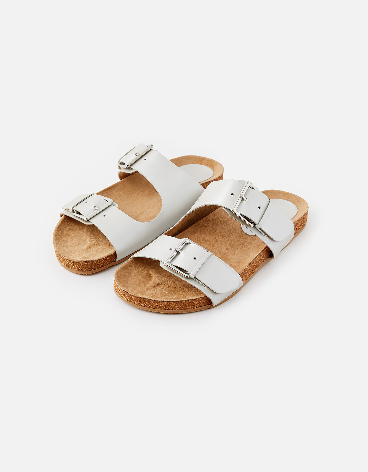 Silver sales footbed sandals