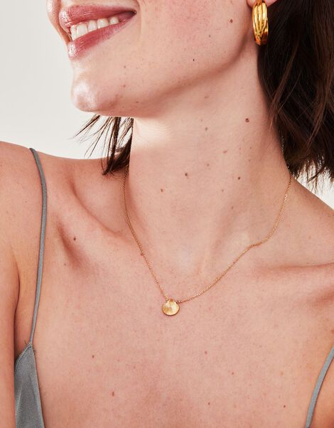 14ct Gold-Plated Shell Pendant Necklace, , large