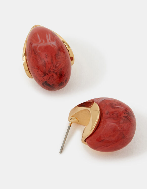 Resin Curve Drop Earrings, , large