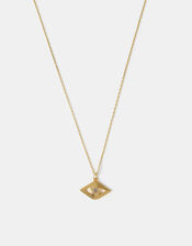 14ct Gold-Plated Evil Eye Pendant Necklace, , large