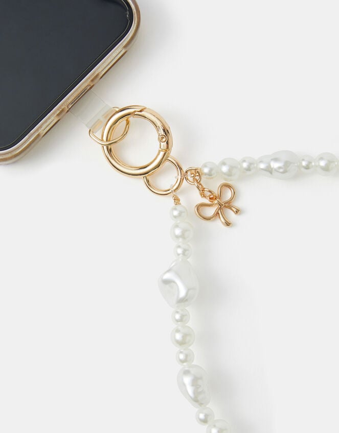 Pearl Bead Phone Wrist Strap, , large