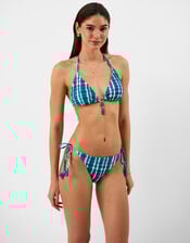 Tie-Dye Tie Side Bikini Bottoms, Teal (TEAL), large