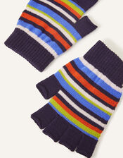 Stripe Fingerless Gloves, , large