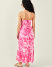 Tie Dye Bandeau Dress, Pink (PINK), large