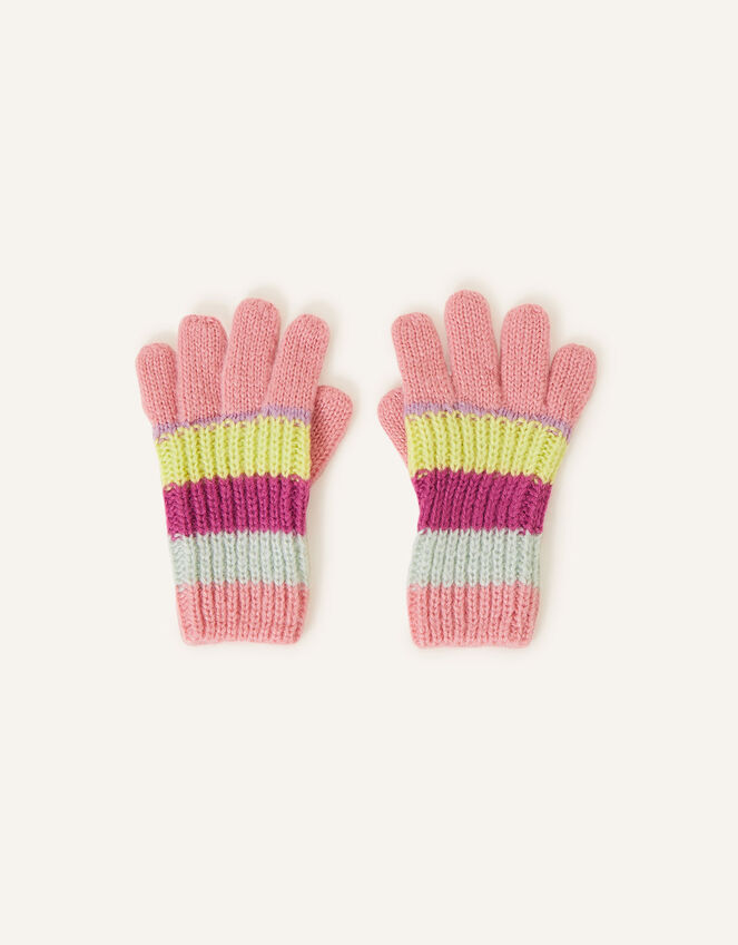 Stripe Knit Gloves, Multi (BRIGHTS-MULTI), large