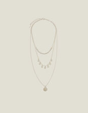 Filigree Drop Detail Layered Necklace, , large