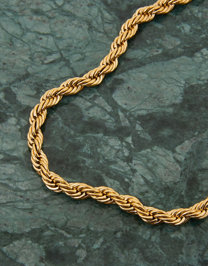 Stainless Steel Twisted Chain Necklace, , large