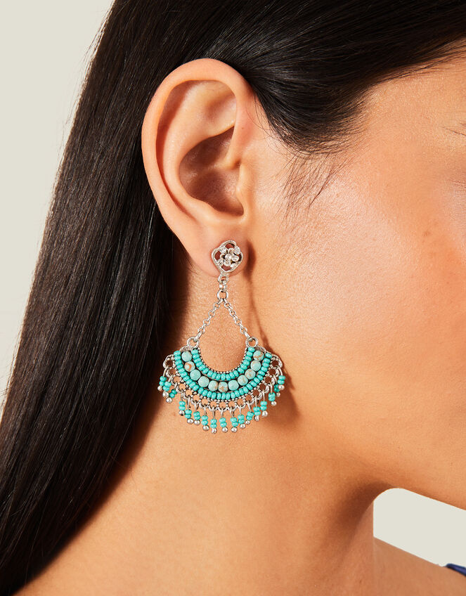 Tassel Fan Earrings, , large