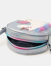 Girls Round Unicorn Crossbody Bag, , large