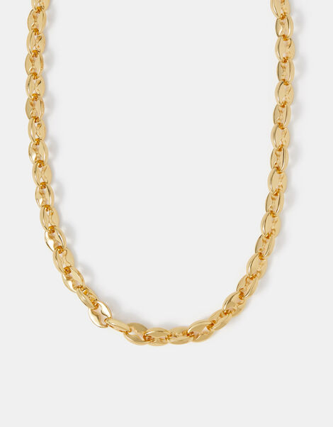 14ct Gold-Plated Chunky Link Chain Necklace, , large