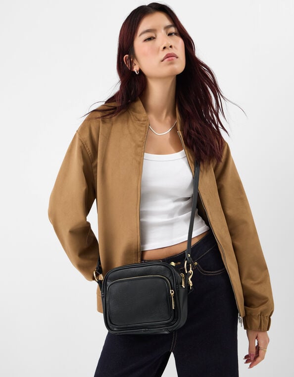 Boxy Crossbody Bag, Black (BLACK), large