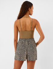 Leopard Print Shorts, Leopard (LEOPARD), large