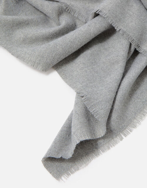 Wells Blanket Scarf Grey, , large