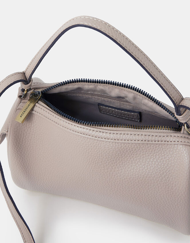 Faux Leather Crossbody Bag, Brown (MOCHA), large