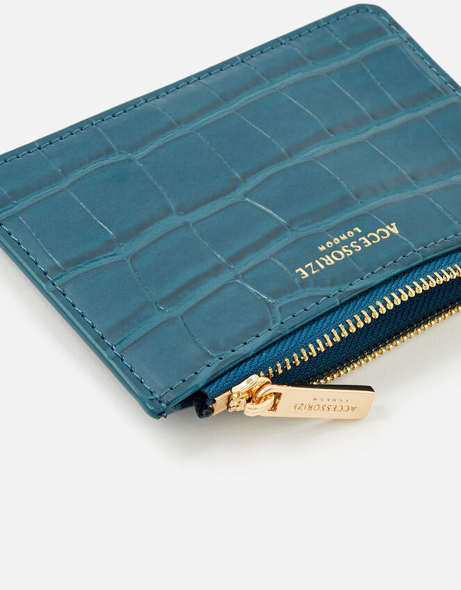 Croc Card Holder, Blue (BLUE), large
