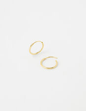 Gold-Plated Sterling Silver Mini Hoops, , large