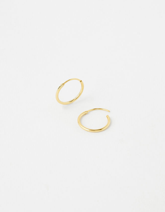 Gold-Plated Sterling Silver Mini Hoops, , large
