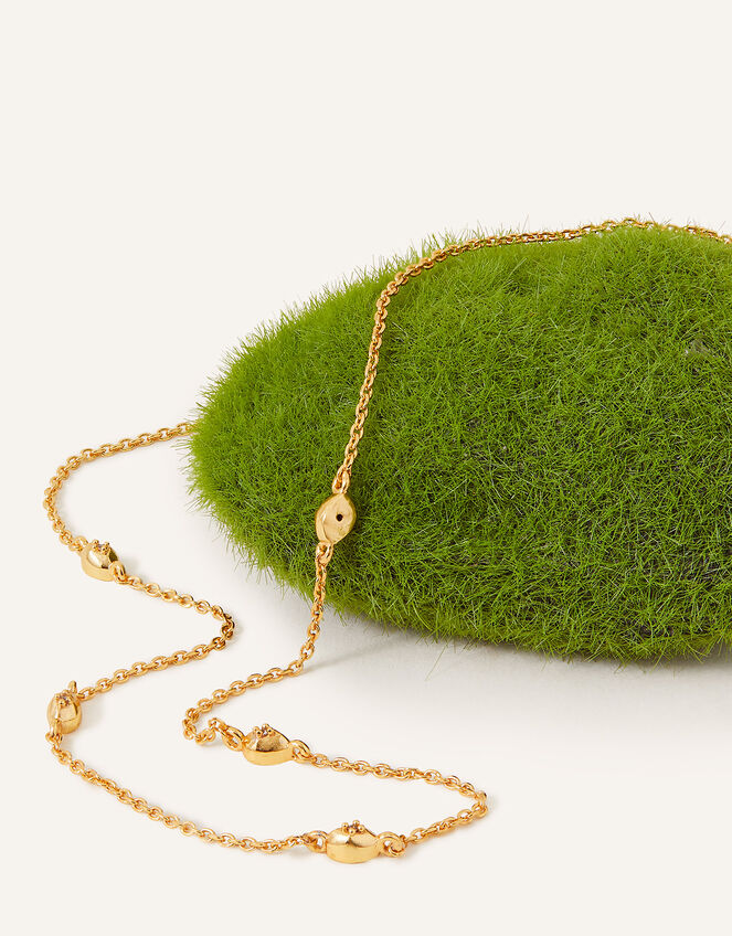 14ct Gold-Plated Molten Station Necklace, , large
