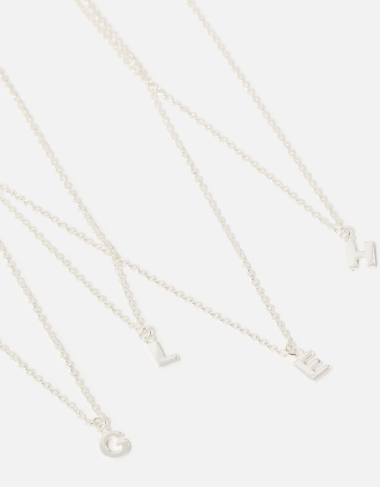 Initial pendant hotsell necklace silver