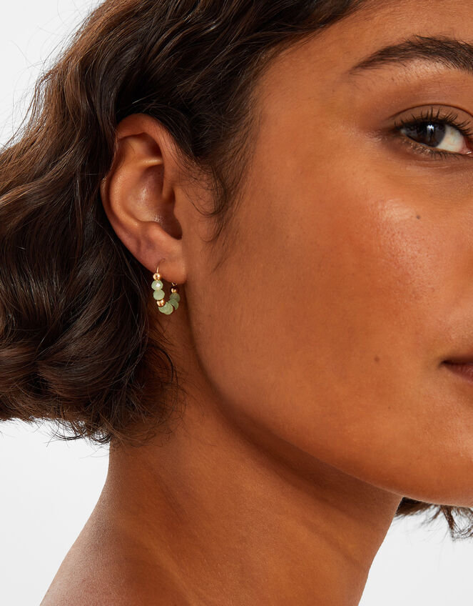 3-Pack Mini Beaded Hoop Earrings, , large
