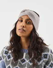 Soft Knit Bando Headband, Grey (GREY), large