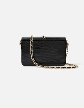 Alicia Padlock Cross-Body Bag, Black (BLACK), large
