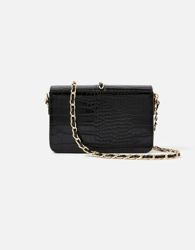 Alicia Padlock Cross-Body Bag, Black (BLACK), large