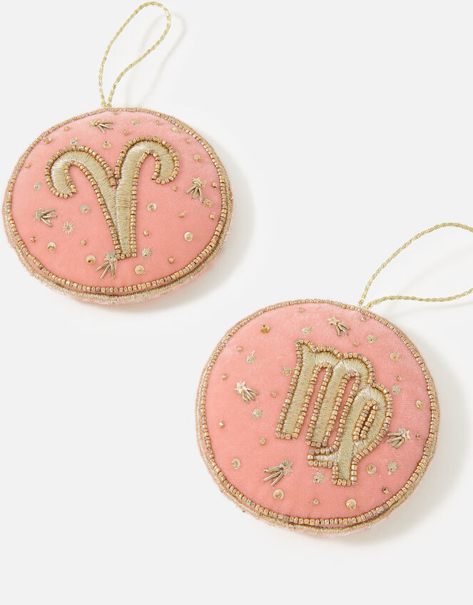 Embellished Star Sign Hanging Decoration, Pink (PINK), large