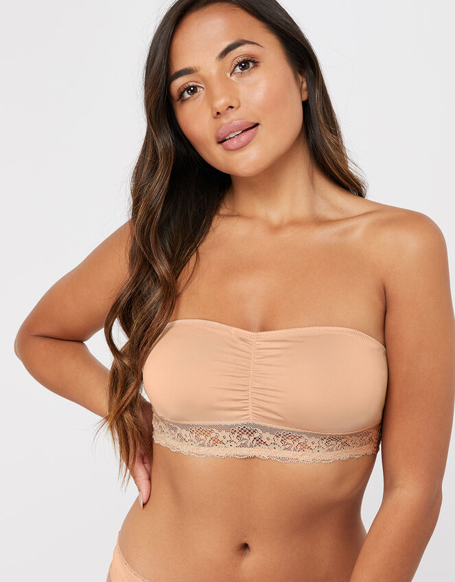 Lace Bandeau Bra, Nude (NUDE), large