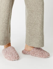 Plush Mule Slippers, Pink (PINK), large