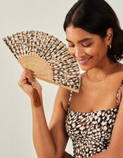 Animal Print Foldable Fan, , large