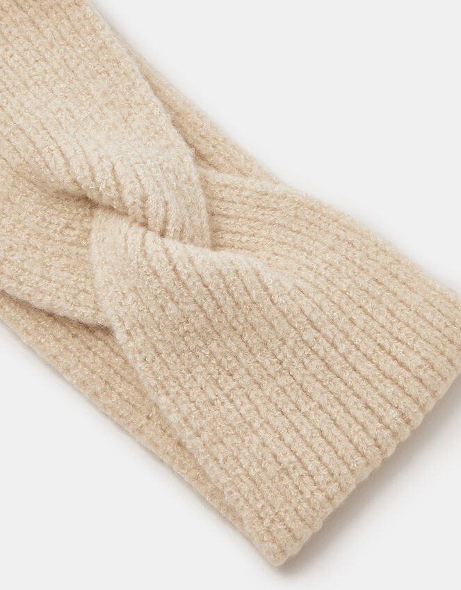 Soft Knit Bando Headband, Natural (NATURAL), large