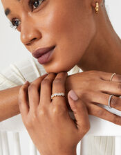 Gold-Plated Baguette Gem Ring, Gold (GOLD), large