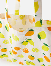 Lemon Print Canvas Shopper Bag , , large