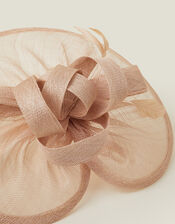 Bow Disc Fascinator, Pink (PALE PINK), large