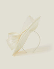 Teardrop Bow Fascinator, Ivory (IVORY), large