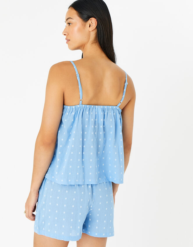 Dobby Print Vest Set, Blue (BLUE), large