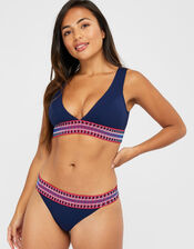 Aztec Underband Bikini Top, Blue (NAVY), large