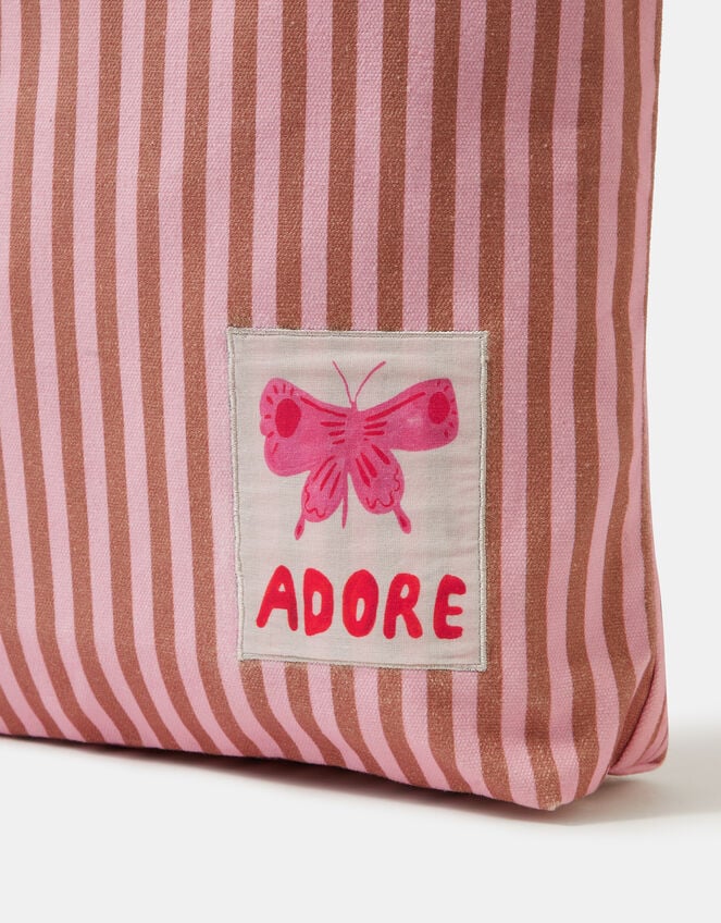 Adore Stripe Tote Bag, , large
