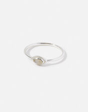 Sterling Silver Moonstone Ring, Silver (ST SILVER), large