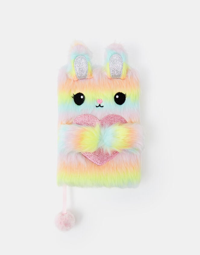 Girls Ombr&eacute; Fluffy Bunny A5 Notebook, , large