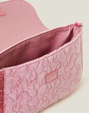 Girls Quilted Velvet Bag, Pink (PINK), large